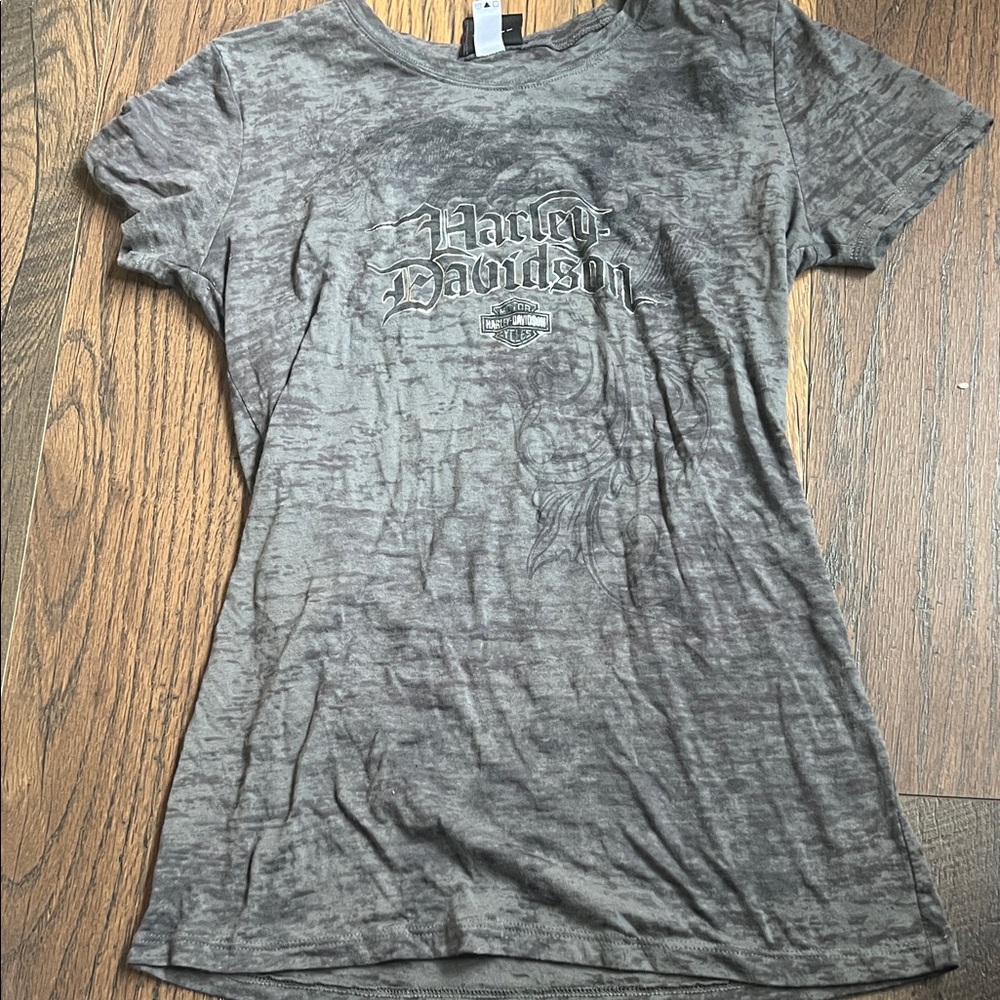 Harley-Davidson Charcoal Women's Tee size Large. Morgantown WV
